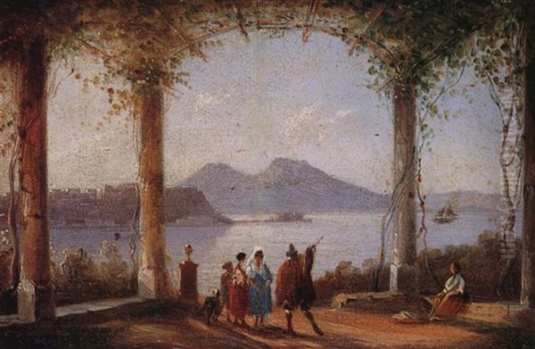 Die Pergola Von Neapel Oil Painting by Salvatore Fergola