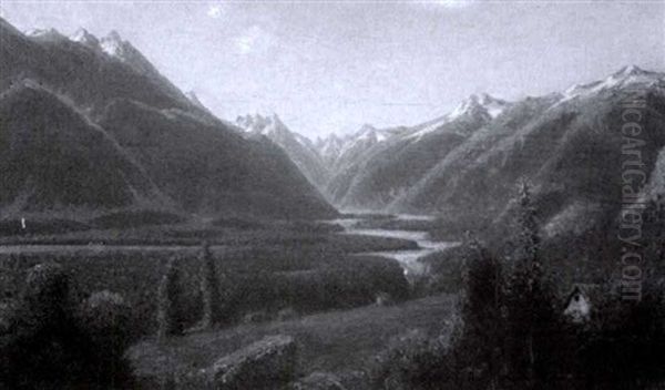 Cypress Valley, Chile Oil Painting by Henry A. Ferguson