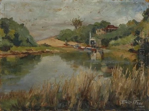 Houghton Golf Course Oil Painting by Emily Isabelle Fern