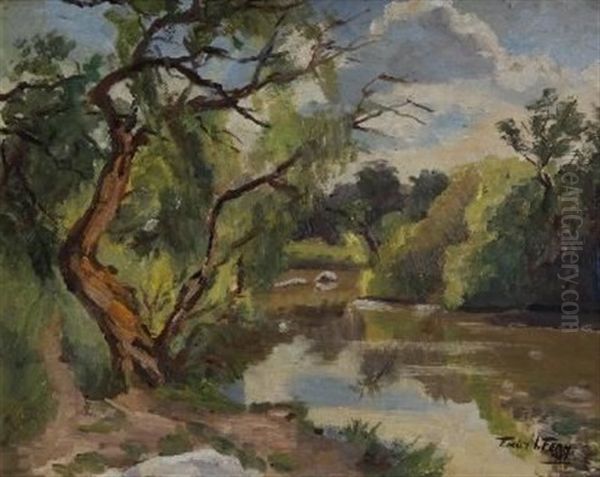 The River Parys O.f.s. [sic] Oil Painting by Emily Isabelle Fern