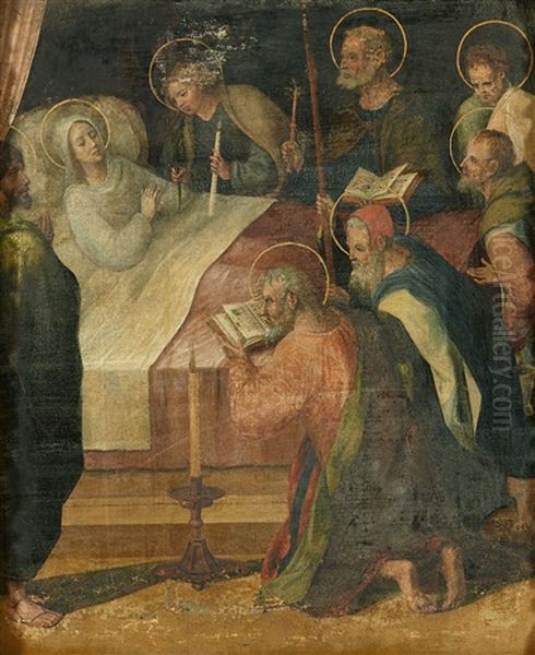 Dormicion De La Virgen Oil Painting by Alejo Fernandez