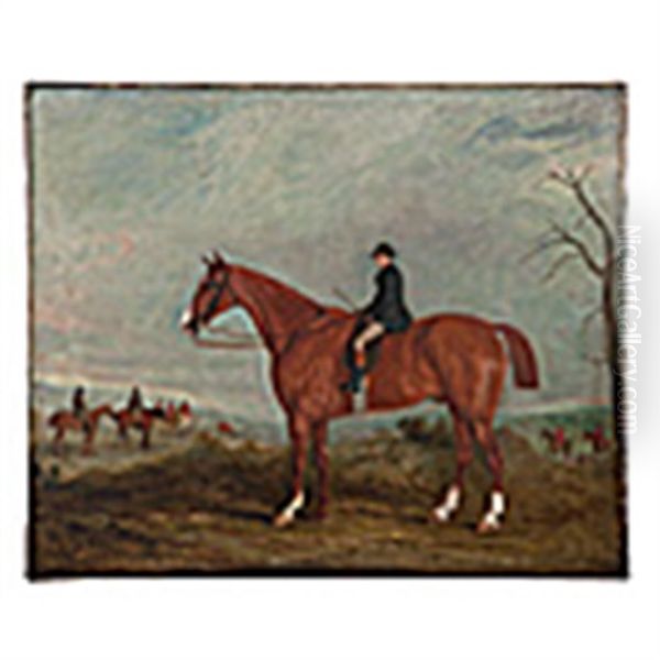 Hunt Scene Oil Painting by John Ferneley Jr.