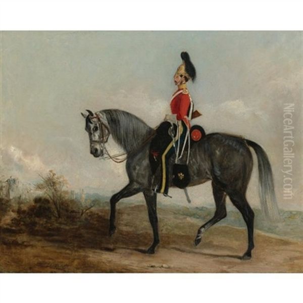 An Officer Of The Third Dragoon Guards Oil Painting by John Ferneley Jr.