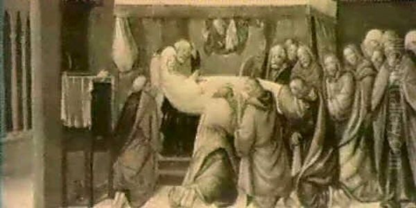 La Dormition De La Vierge Oil Painting by Defendente Ferrari