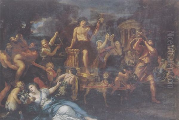 Triumph Of Bacchus Oil Painting by Ciro Ferri