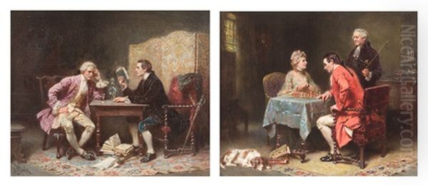 The Reading - Game Of Chess Oil Painting by Jean-Leon Gerome Ferris