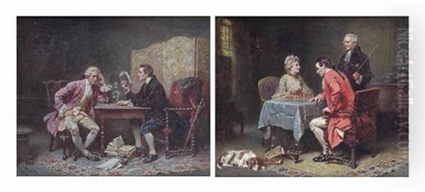 The Lecture; And The Chess Game Oil Painting by Jean-Leon Gerome Ferris