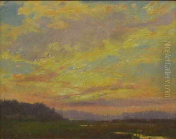 Fishing Creek Oil Painting by Jean-Leon Gerome Ferris