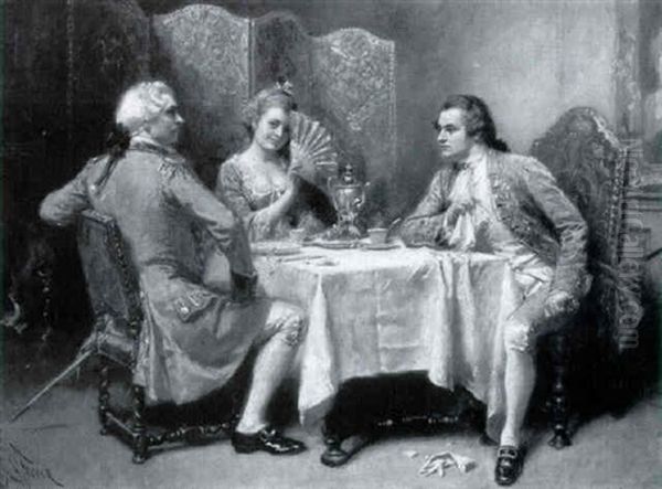 The Flirt Oil Painting by Jean-Leon Gerome Ferris