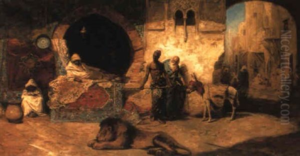 The Marabout's Lion Oil Painting by Jean-Leon Gerome Ferris