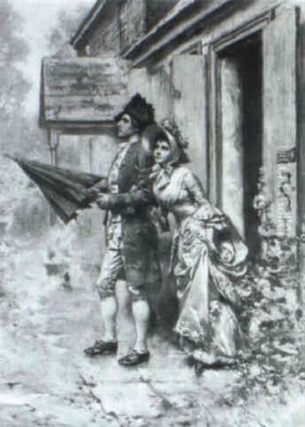 Anticipated Shower Oil Painting by Jean-Leon Gerome Ferris