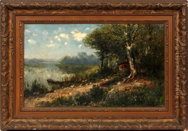 Lake View Oil Painting by John Fery