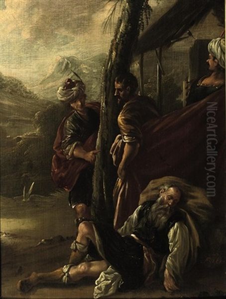 The Drunkenness Of Noah Oil Painting by Domenico Feti
