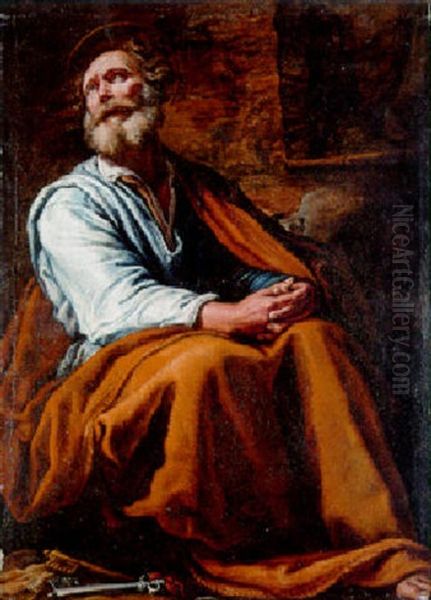 Saint Peter Penitent Oil Painting by Domenico Feti
