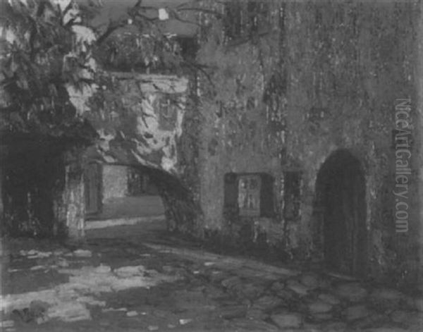 Hinterhofpartie In Der Umbegung Von Paris Oil Painting by Theodor Feucht