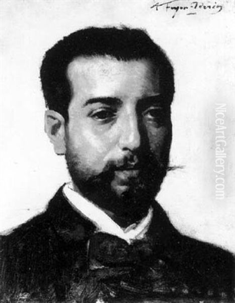 Autoportrait Oil Painting by Francois Nicolas Augustin Feyen-Perrin