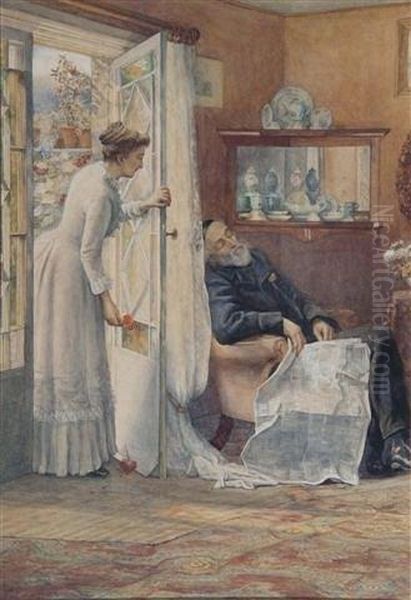 A Leisurely Nap Oil Painting by Catherine Jane Atkins