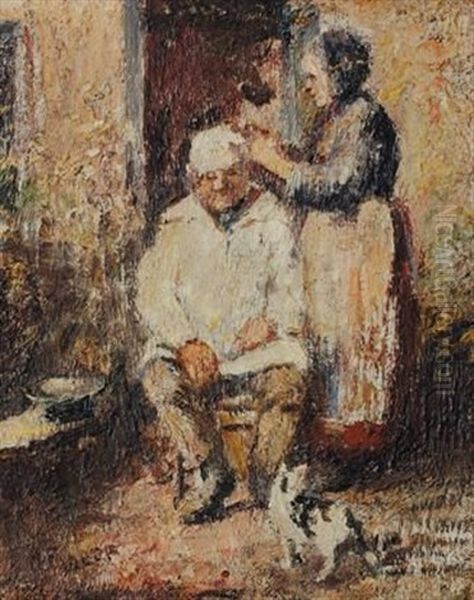 The Hair Dresser Oil Painting by Harry Fidler