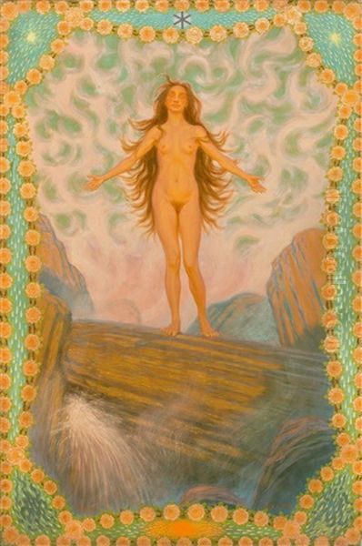 From God Oil Painting by Hugo Hoppener Fidus