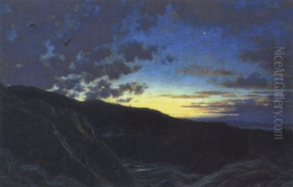 Morgenstimmung Oil Painting by Hugo Hoppener Fidus