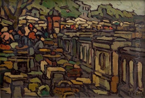 Marche A Nice Oil Painting by Frederic Fiebig