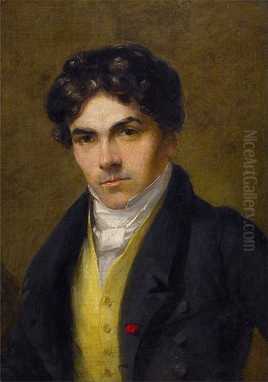 Portrait D'eugene Delacroix Oil Painting by Thales Fielding