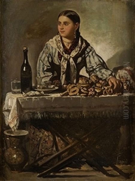 La Rosquillera Oil Painting by Dionisio Fierros Alvarez