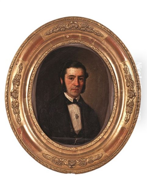 Retrato Masculino Oil Painting by Dionisio Fierros Alvarez