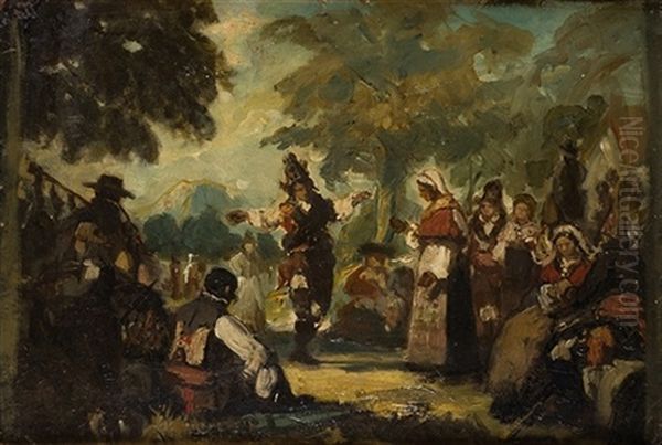 Romeria Oil Painting by Dionisio Fierros Alvarez