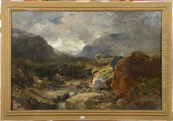 Paysage De Montagne Au Ruisseau Oil Painting by Dionisio Fierros Alvarez