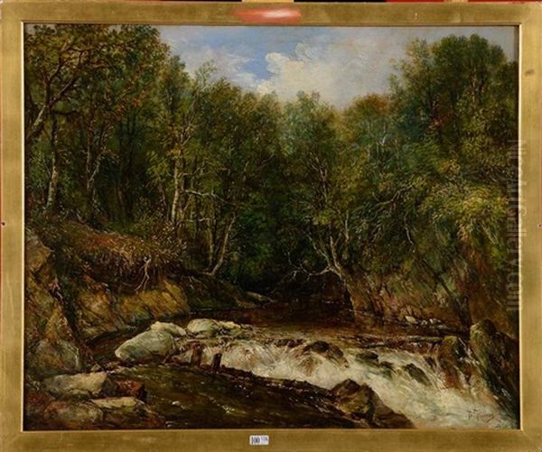 Riviere En Foret Oil Painting by Dionisio Fierros Alvarez