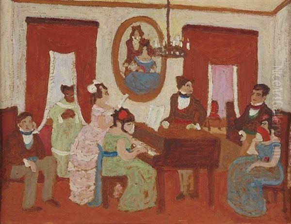 Mareggiata Oil Painting by Pedro Figari