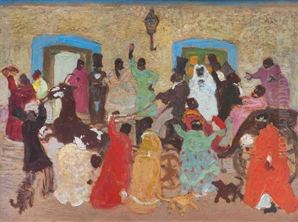La Boda Oil Painting by Pedro Figari