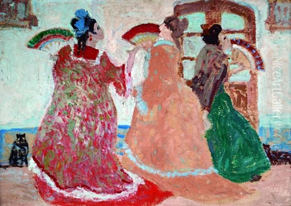 Malos Consejos Oil Painting by Pedro Figari