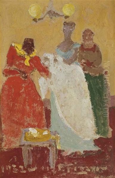 La Modista Oil Painting by Pedro Figari