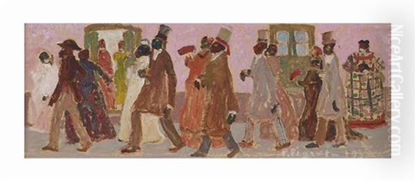 Comitiva Nupcial Oil Painting by Pedro Figari