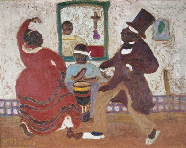 Paso De Jota Oil Painting by Pedro Figari