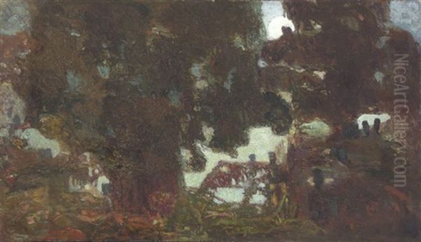 Idilio Oil Painting by Pedro Figari