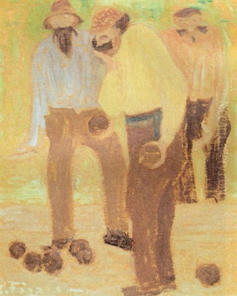 Los Bochadores Oil Painting by Pedro Figari