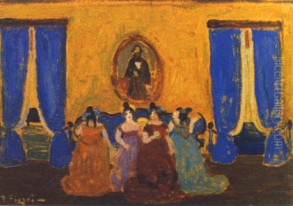 Eterno Desacuerdo Oil Painting by Pedro Figari