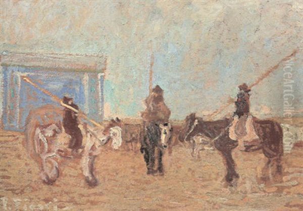 Conferencia Politica Oil Painting by Pedro Figari