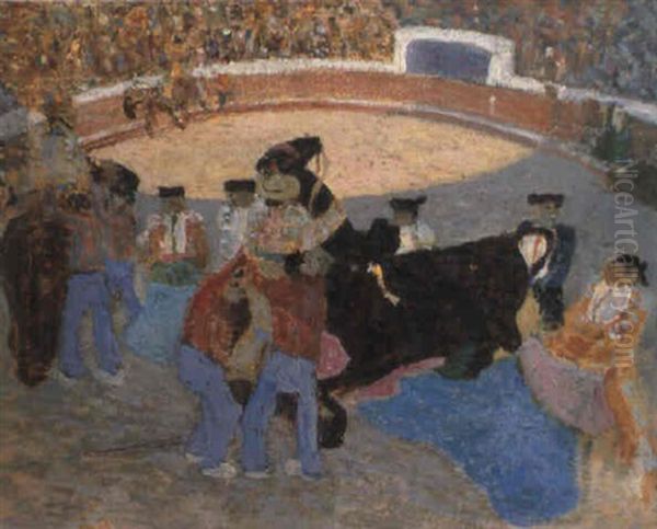 Corrida De Toros Oil Painting by Pedro Figari