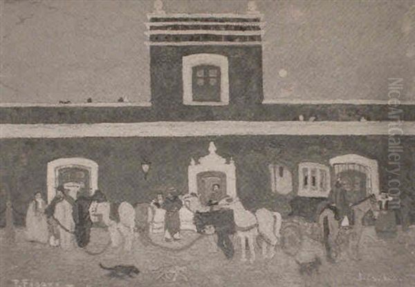 La Llegada Oil Painting by Pedro Figari