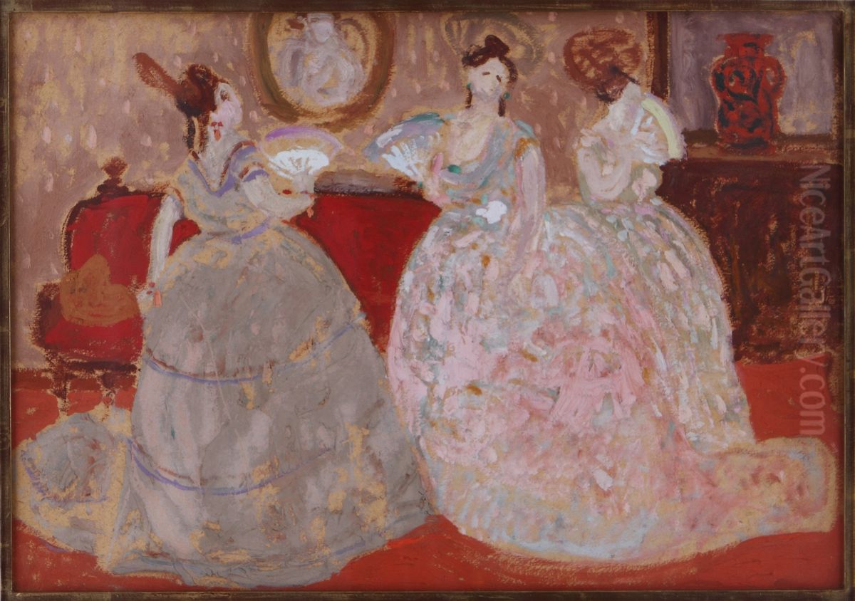 Deliberando Oil Painting by Pedro Figari