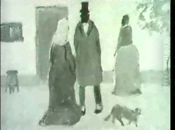 La Consulta Oil Painting by Pedro Figari