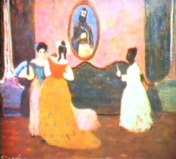 Intimidad Oil Painting by Pedro Figari