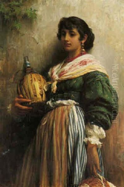 Rose Siega, A Venetian Peasant Girl Oil Painting by Sir Samuel Luke Fildes