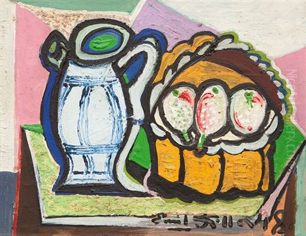 Zatisi Se Dzbanem Oil Painting by Emil Filla