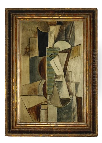 Mannerkopf Im Zylinder Oil Painting by Emil Filla