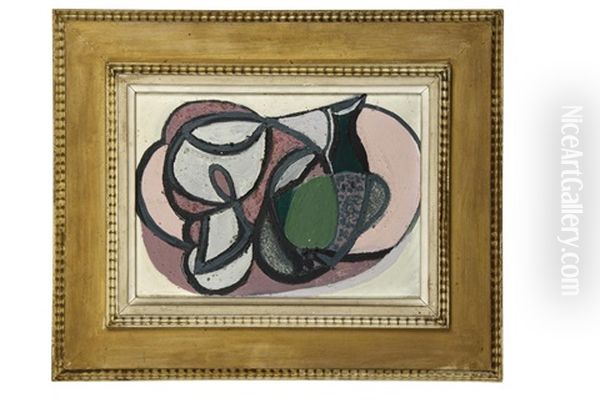 Stillleben Mit Becher Und Karaffe Oil Painting by Emil Filla